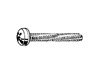 CROSS RECESSED RAISED CHEESE HEAD TREAD CUTTING SCREW - Steel Zinc Plated