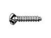 SLOTTED RAISED COUNTERSUNK HEAD TAPPING SCREWS Steel Nickel Plated