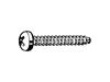  CROSS RECESSED PAN HEAD TAPPING SCREW Steel Nickel Plated