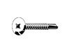  SELF-DRILLING TORX COUNTERSUNK HEAD SCREWS with WINGS Steel Zinc Plated